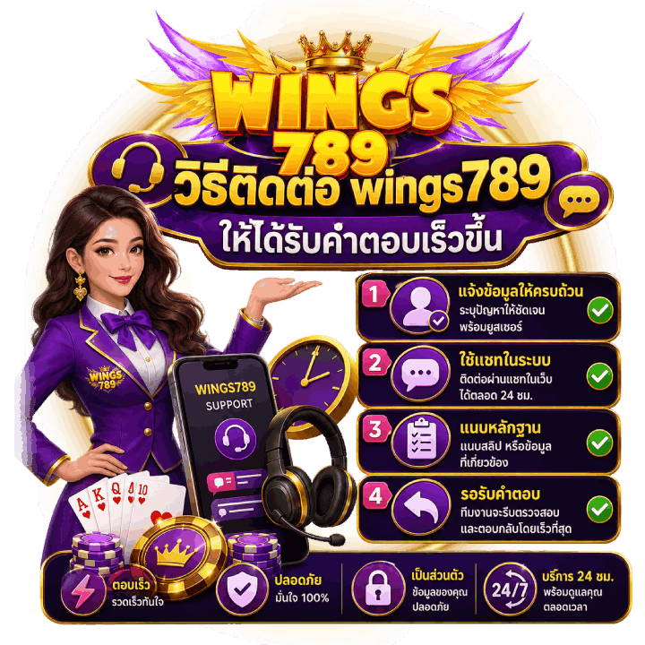 วิธีติดต่อเรา wings789